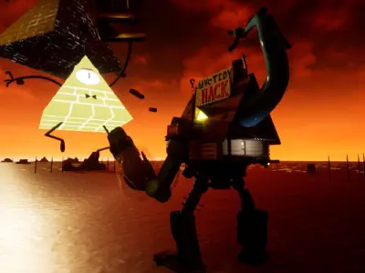 Gravity Falls Shacktron 3D Model Low-poly 3D model