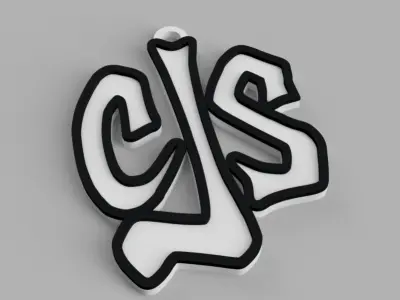 Callejeros Senales Street Signs Rock Band Logo Keychain 3D print model