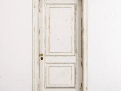 Old classic door 003 3D model