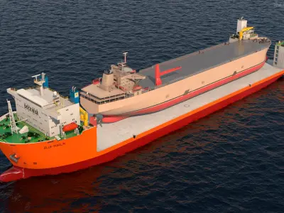  Blue Marlin Ferrying Cargo Tanker Rigged 