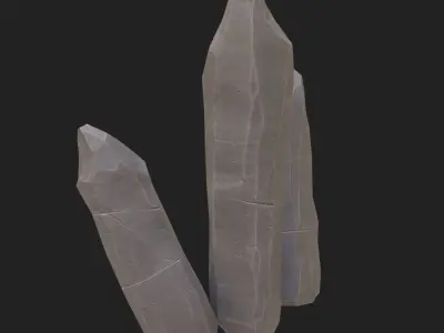 Stylized rock 3D model