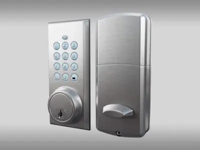 YD Digital Door Lock Low-poly 3D model
