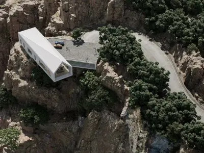 Beyond the cliff line- exterior scene 3D model