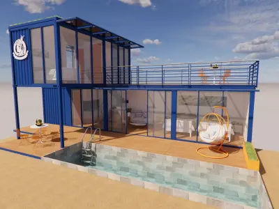 Container coffee shop-16 3D model