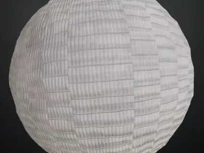 Modern Ribbed White Plaster Wall Panel PBR Seamless Texture
