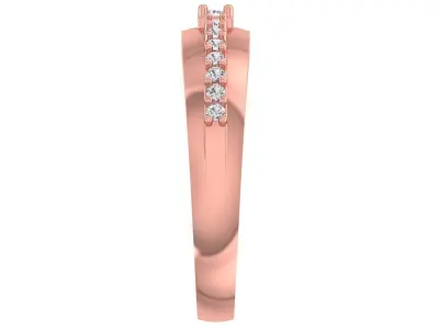 Solitaire Wedding Engagement Women Band Ring 3D print model 8