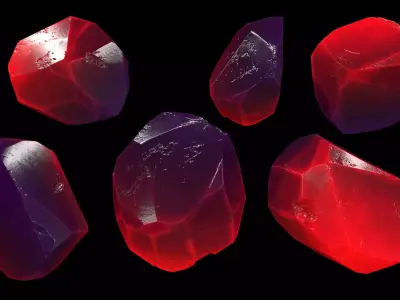 crystal cube Low-poly 3D model