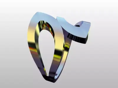 Modern Sculptural Adjustable Ring 3DM STL 3D print model get
