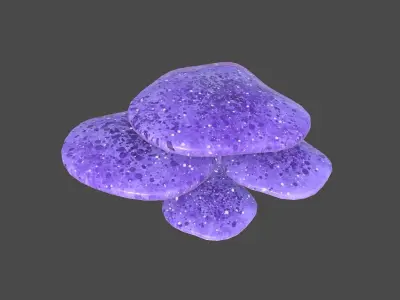 Fantasy Mushroom I06 Purple - Scene Backdrop Design Low-poly 3D model