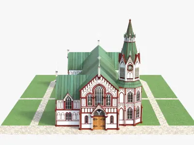 Catedral de San Marcos - Arica Low-poly 3D model