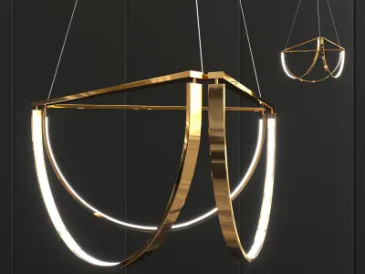 Collection of new minimalist chandelier 6 3D model