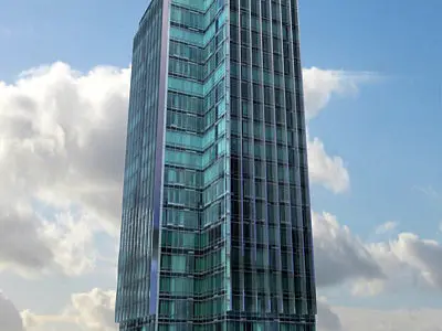 Modern Glass Building 3D model