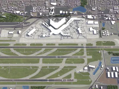 Seattle - Tacoma International Airport - SEA Low-poly 3D model