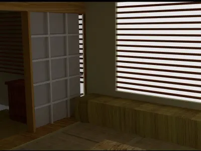 Interior Minimalis Low-poly 3D model