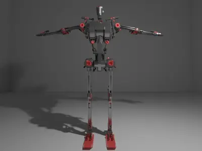 Gundam Skeleton Low-poly 3D model