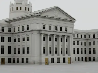 City Hall Premium Edition  Low-poly 3D model