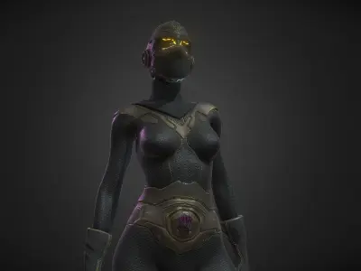 Sci-fi Thief - The Future Thief - FemaleVer Low-poly 3D model