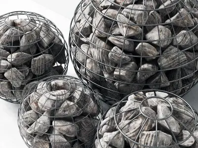 Gabion sphere form 3D model