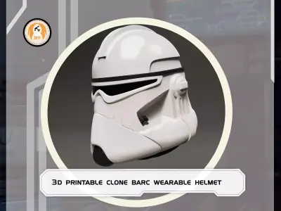 star wars 3d printable BARC trooper wearable helmet for cosplay 3D print model