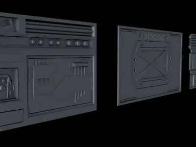 Sci Fi Panels 3D model