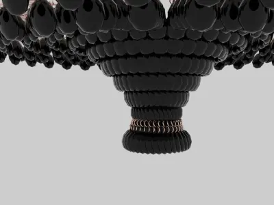 Luxury Gold Ceiling Chandelier High Poly 3d Model 3D model