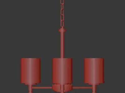 Hampton Bay Burbank 3 Light 3D model