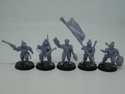 Hive-City Guard Officers and Command Squad 3D print model