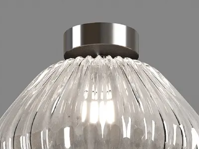 DIAMANTE ceiling light with clear glass shade 3D model