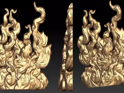 Fire Flame 3D print model get