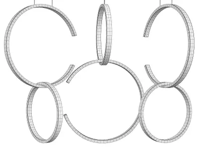 CPRN Homood 6 RING CHANDELIER Low-poly 3D model