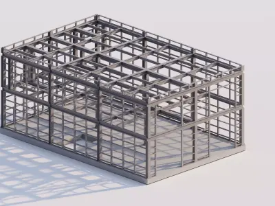 Structural engineering of Metal frame buildings 3D model