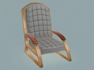 Qarter circle arms lounge chair 3D model