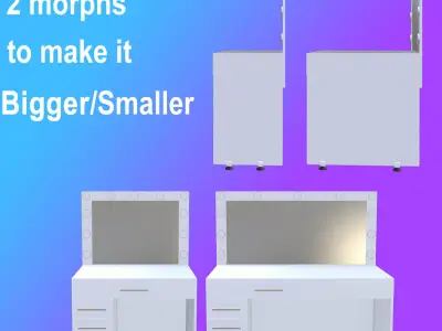 Free Modern Dressing Tables for DAZ3D Free 3D model