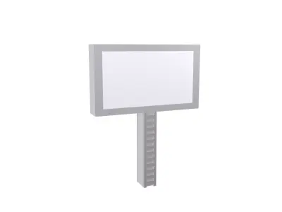 Voxel Advertising Banner v1 001 Low-poly 3D model