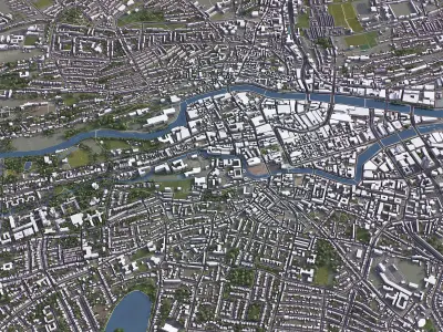 Cork - 3D City Model Low-poly 3D model