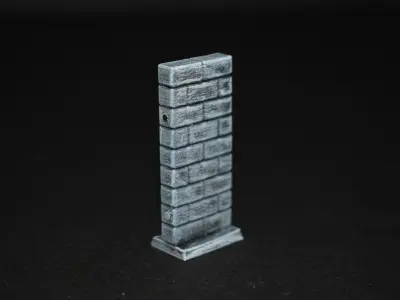 Modular Castlewall Collection for Tabletop Gaming 3D print model