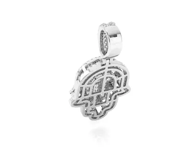 diamond hamsa pendant 3D print model