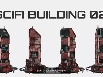 SciFi Buildings Assetpack - 10 buildings
