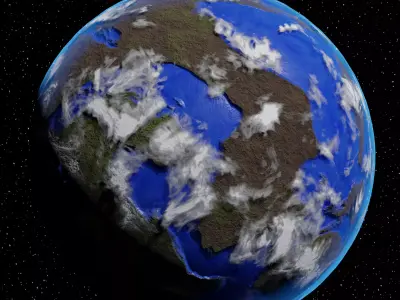 Planet Z fiery in space Low-poly 3D model