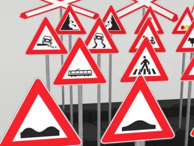 Road signs 1 3D model