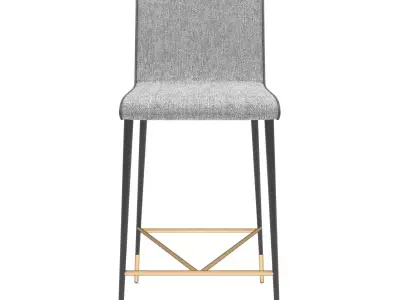 Sunpan - Klaus Counter Stool - Gunmetal - Flint Grey 3D model