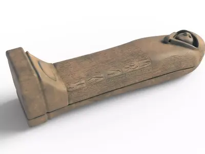 Pharaoh coffin Low-poly 3D model