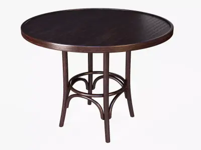 French table and chair PBR Textures Low-poly 3D model