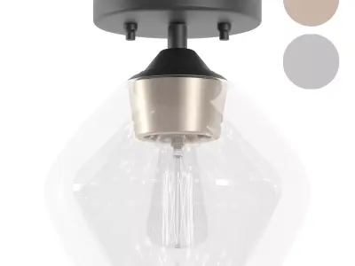 Orhan Glass Semi Flush Mount Low-poly 3D model