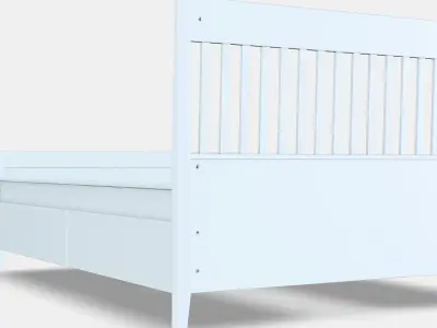IDANAS Bed frame with storage 5 Low-poly 3D model