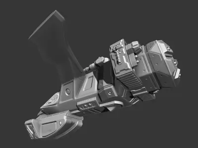 Spaceship-Gladiator spacecraft with gun 3D print model