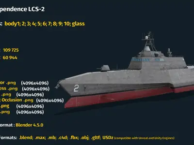 USS Independence LCS-2 3D model