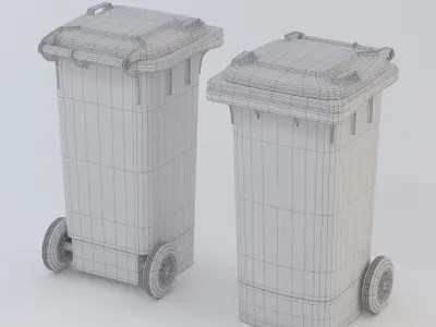 Wheeled-bin 120L 3D model