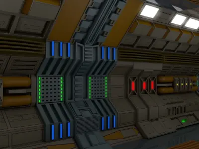 Sci Fi Corridor  3D model 42