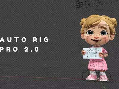 Cartoon Baby Girl Low poly Rigged Low-poly 3D model